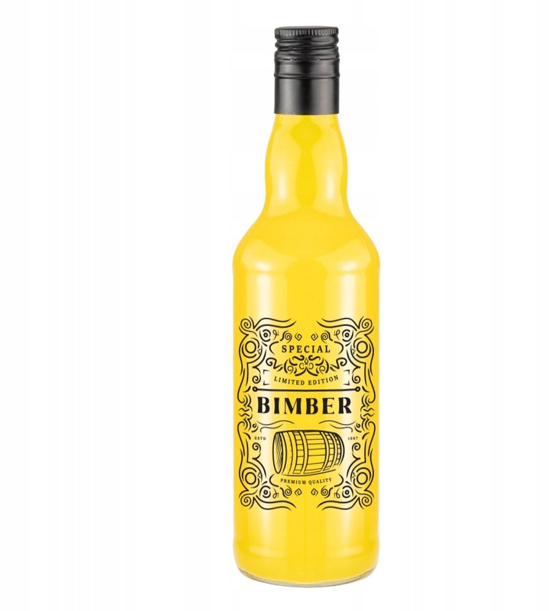 Bimber Monopol Serie Decoratieve Fles Nadruk - 500ml