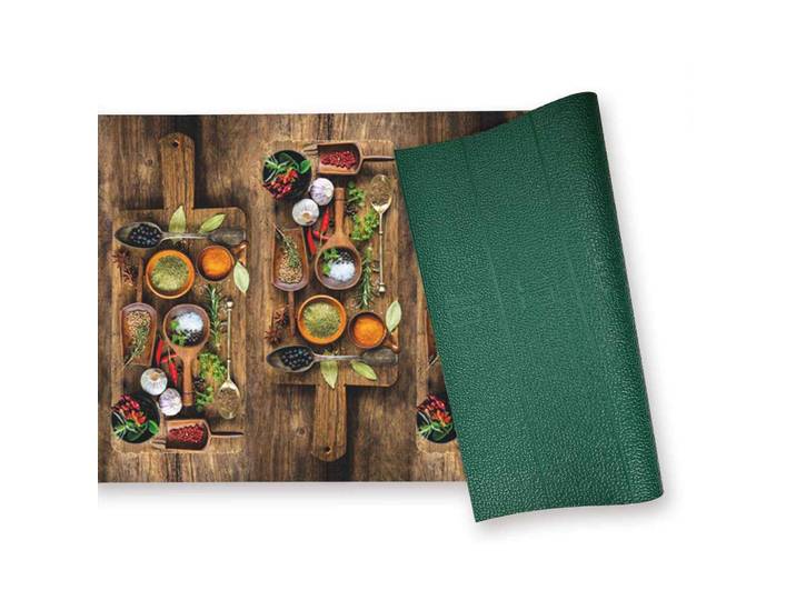 WohnDirect Moderner Küchenläufer Gewürze, Braun, 50x250 cm, Teppiche und Böden, Teppiche, Teppichläufer, Küchenteppiche