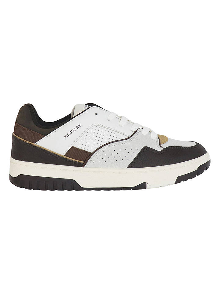 Tommy Hilfiger Shoes Leder-Sneakers in Weiß/ Braun - 40