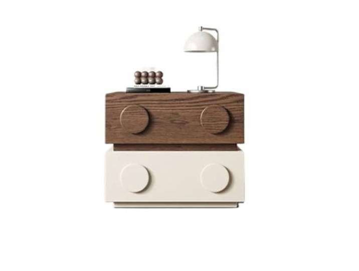 Nachttisch im Schlafzimmer Schlafzimmer-Nachttisch aus massivem Holz Aufbewahrungsschrank im modernen Stil(Klein)