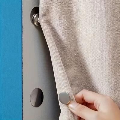 Inspired Finds Modern Metal Magnetic Curtain Hooks Wall Mounted Magnetic Buckles For Easy Curtain Holdback 3 Pairs 20mm
