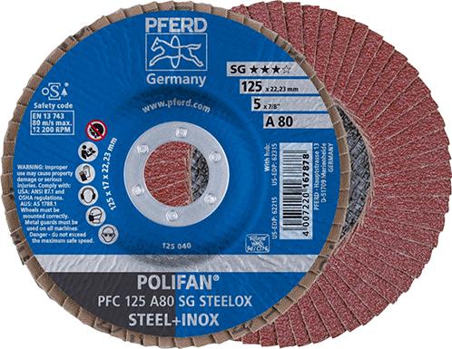 PFERD POLIFAN-Fächerschleifscheibe A SG STEELOX