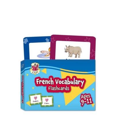 French Vocabulary Flashcards for Ages 9-11 (with Free Online Audio), Gebundene Ausgabe von Cgp Books, CGP Books, 978-1-78908-743-7