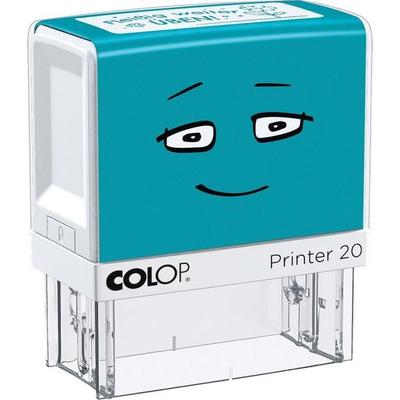COLOP NIO School Motivations-Stempel, fleißig weiter üben, Abdruckfarbe fresh mint, 38 x 14mm