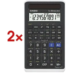 CASIO 2x Schulrechner »FX-82 Solar II« schwarz, 7.1x0.9x12.2 cm