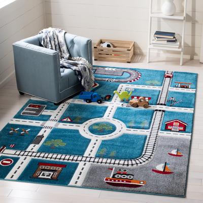 SAFAVIEH Carousel Kids Koika Neighborhood Toy Roadway Area Rug