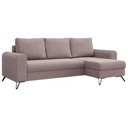 ECKSOFA Axel Samt Rosa