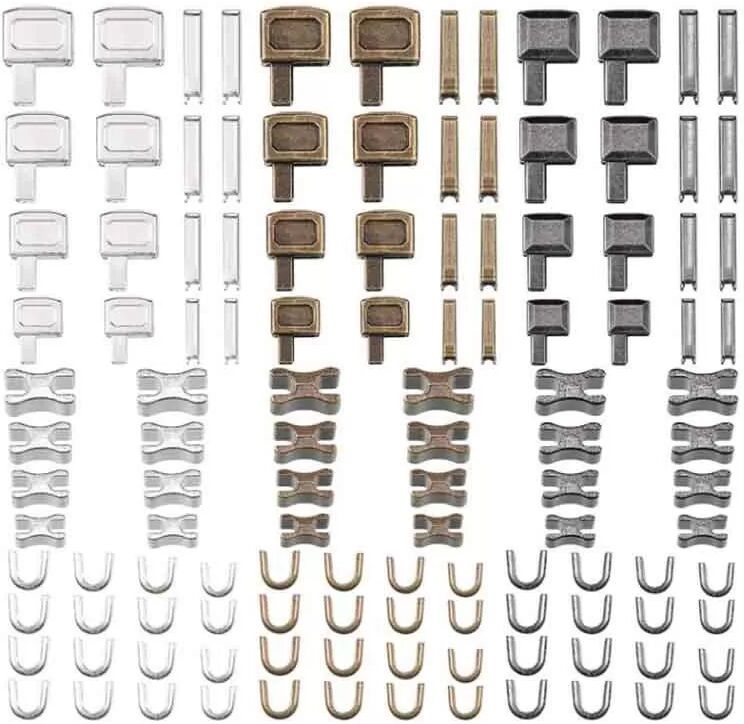 INF Universelles Reißverschluss Reparaturset, 120-tlg. Metall Reißverschluss Reparaturset