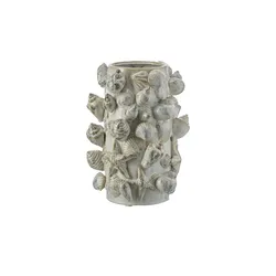 HOME STORY Vase 3D Muschel   ¦ creme ¦ Steinzeug ¦ Maße (cm): H: 28,5  Ø: 20.5