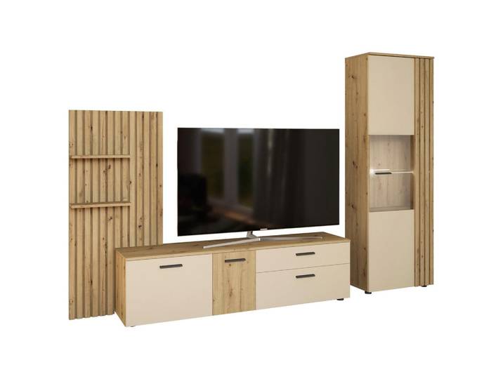 Wohnwand Gatwick Eiche Artisan Dekor B: 280 cm
