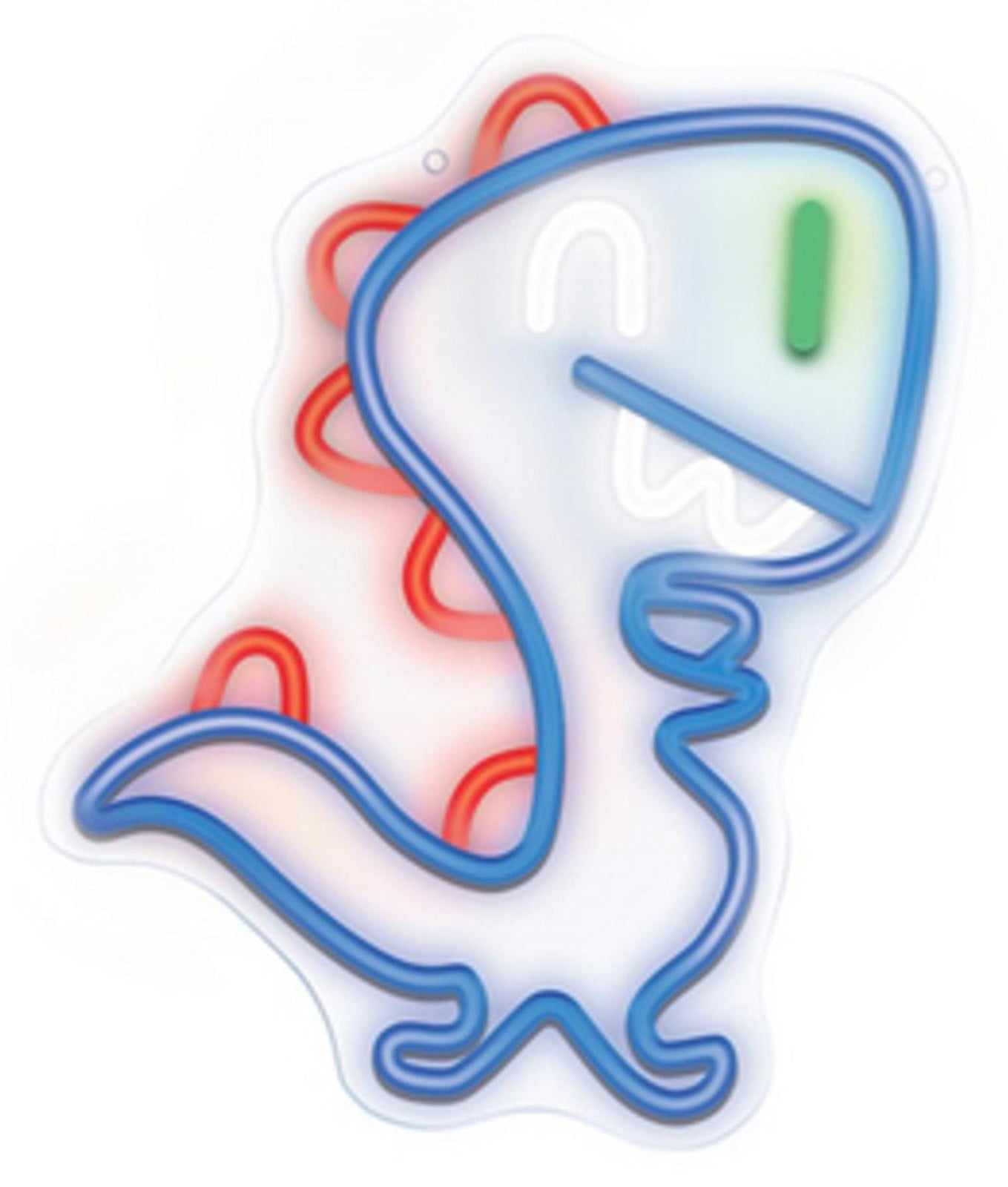 Forever Light Neon Plexiglas LED Wandlamp Jurassic Baby Dino, blauw, Flnj01