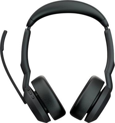 Headset Jabra Evolve2 55 link380a Stereo, Reichweite bis 30 m, bis 10 h, UC-optimiert, schwarz