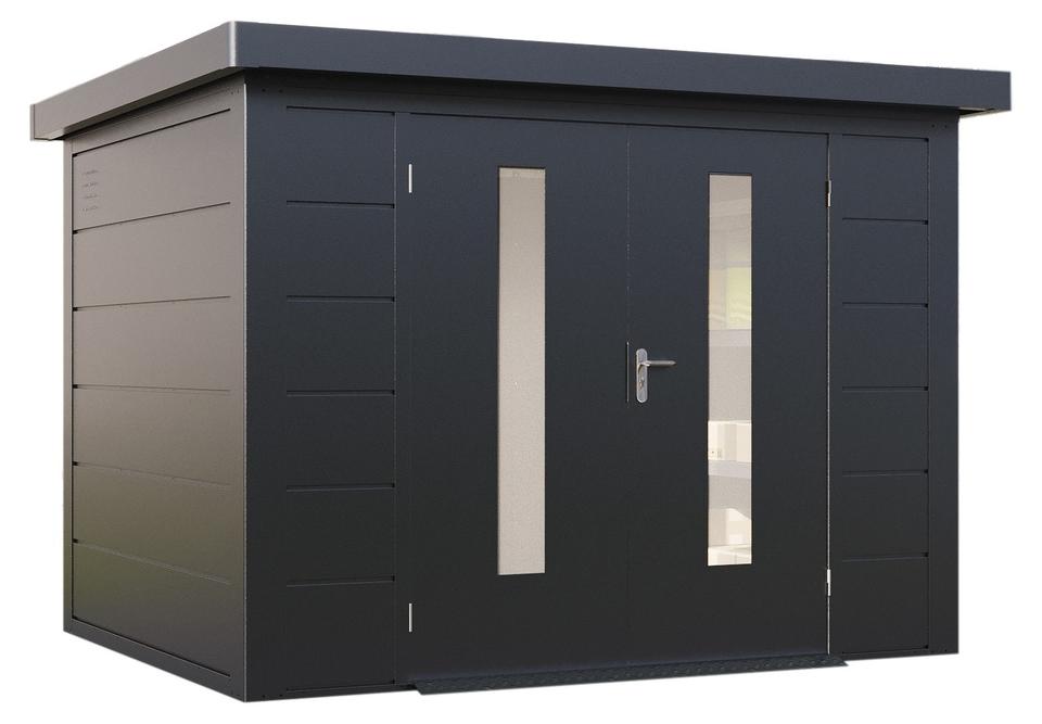 Finnhaus Wolff Metall-Gerätehaus "Eirik 3024" anthrazit 300 x 240 cm