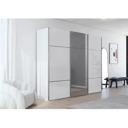 rauch ORANGE Schwebetürenschrank Scale 240 x 223 cm Dekor Weiß, Transparent Weiß / Spiegel