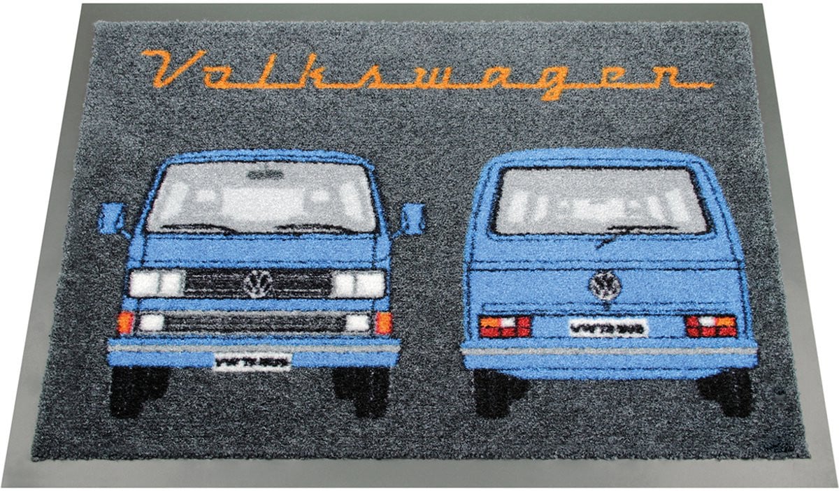 BRISA VW Collection Volkswagen voetmatten en deurmatten met VW T3 Bulli Bus design voor voor- en achterzijde