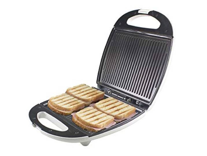 BEPER 90.620 Toasteur Machine à Sandwich et Grill\, Blanc\, 1300 W