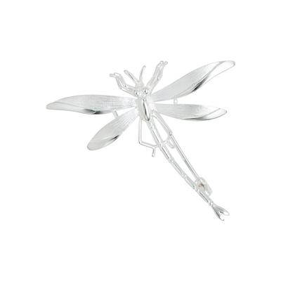 Brosche JOBO "Libelle", silber (silber 925), Broschen, Damen, Silber 925 (Sterlingsilber), Brosche, 925 Silber