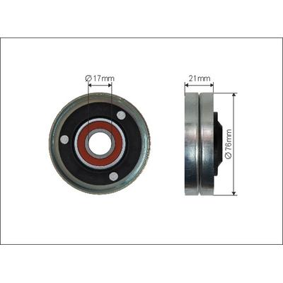 CAFFARO Umlenk-/Führungsrolle, Keilrippenriemen 500438 für VW