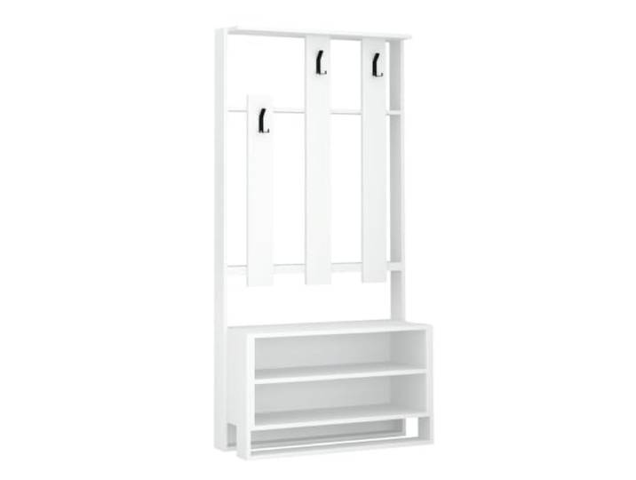 Calicosy Meuble d'entrée 3 tablettes et 3 crochets Porte Manteaux H180 cm - Chester