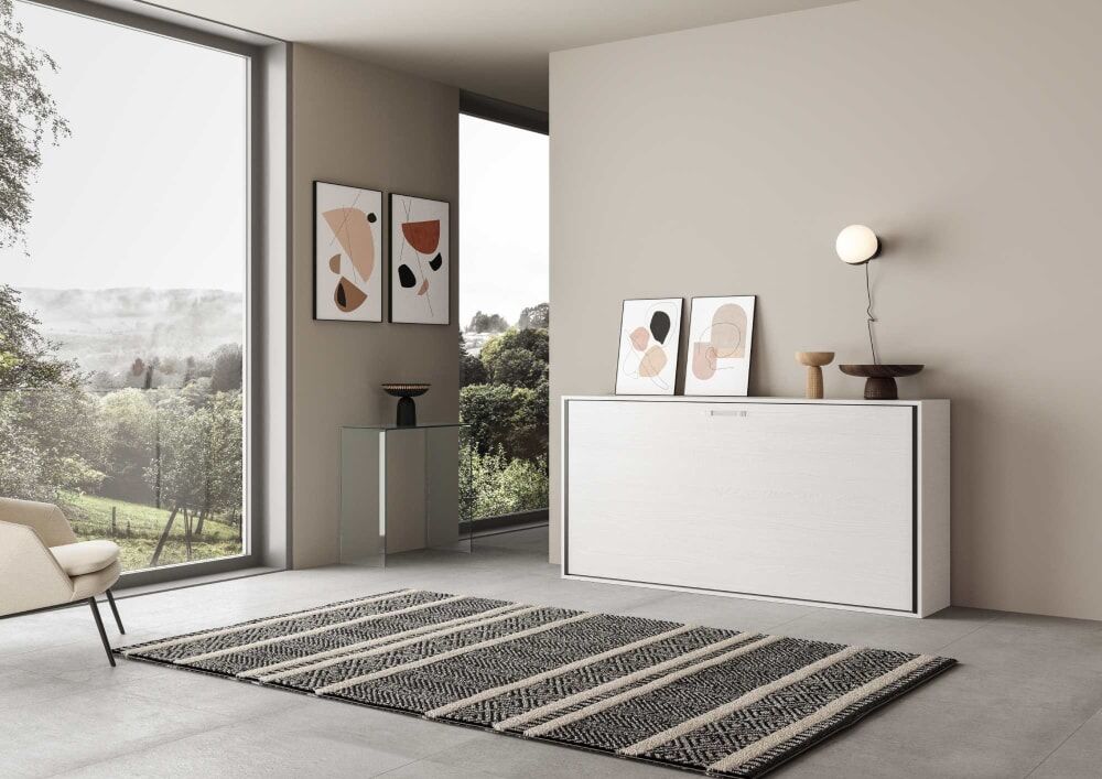 Itamoby Cama individual horizontal kando color blanco ceniza Blanc 220x60x100cm