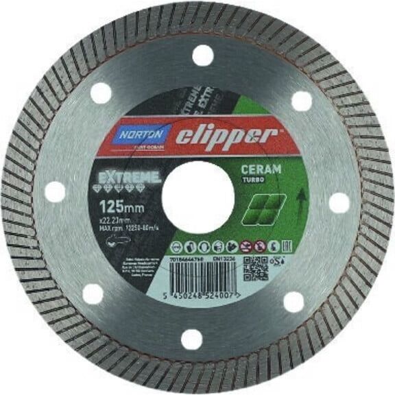 CLIPPER Disque de coupe diamant Extreme Ceramic 115x22,23 ; Saint-Gobain (70184644759)
