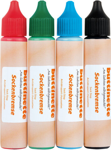 buttinette Sockenbremsen "Grundfarben", 4x 30 ml
