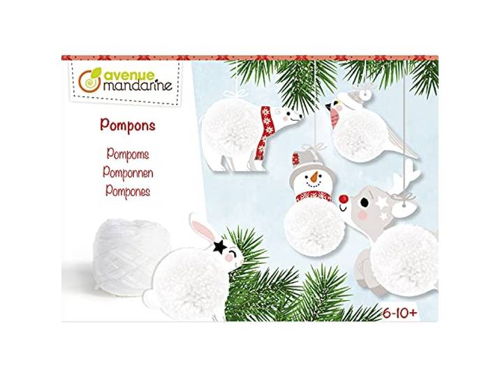 MY MANDARINE KC133C - Creatieve kinderset - KERST POMPONS - Vanaf 6 jaar