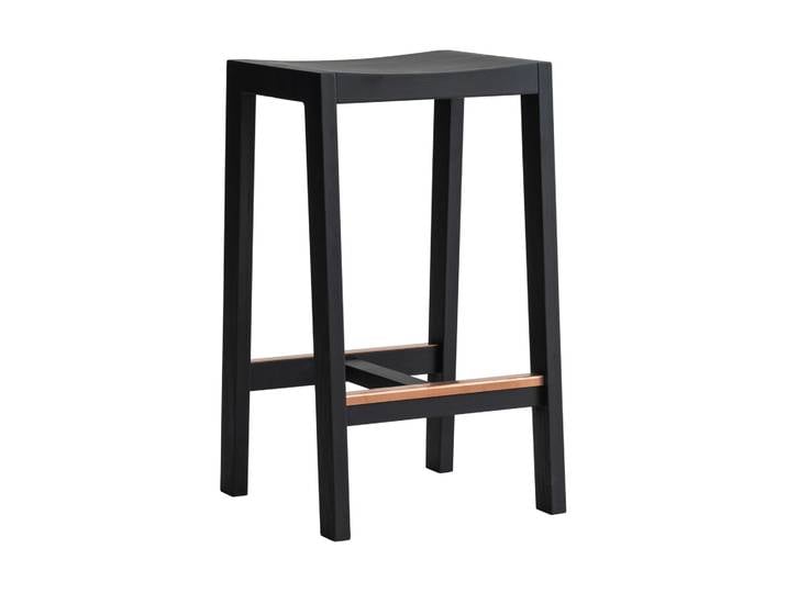 Vaarnii 016 Maasto Bar Stool Barhocker Schwarz gebeizte Kiefer, 65 cm