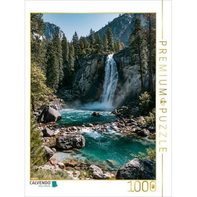 CALVENDO Puzzle Yosemite Nationalpark, USA - Tosender Wasserfall | 1000 Teile Lege-Größe 64x48cm Foto-Puzzle für glückliche Stunden, von , Calvendo