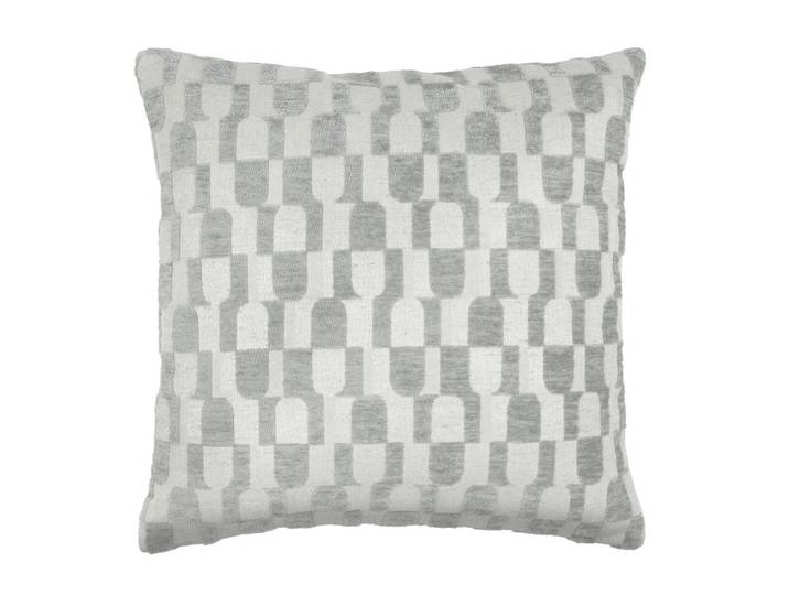 Dieter Knoll Zierkissen, Hellgrau, Textil, Graphik, Füllung: Polyester,Polyester, quadratisch, 45x45 cm, formstabil, Heimtextilien, Wohntextilien, Kissen, Zierkissen