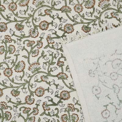 Fabdivine Handmade Floral Block Print Kitchen or Bath Room Hand Towels Home or Office Accent