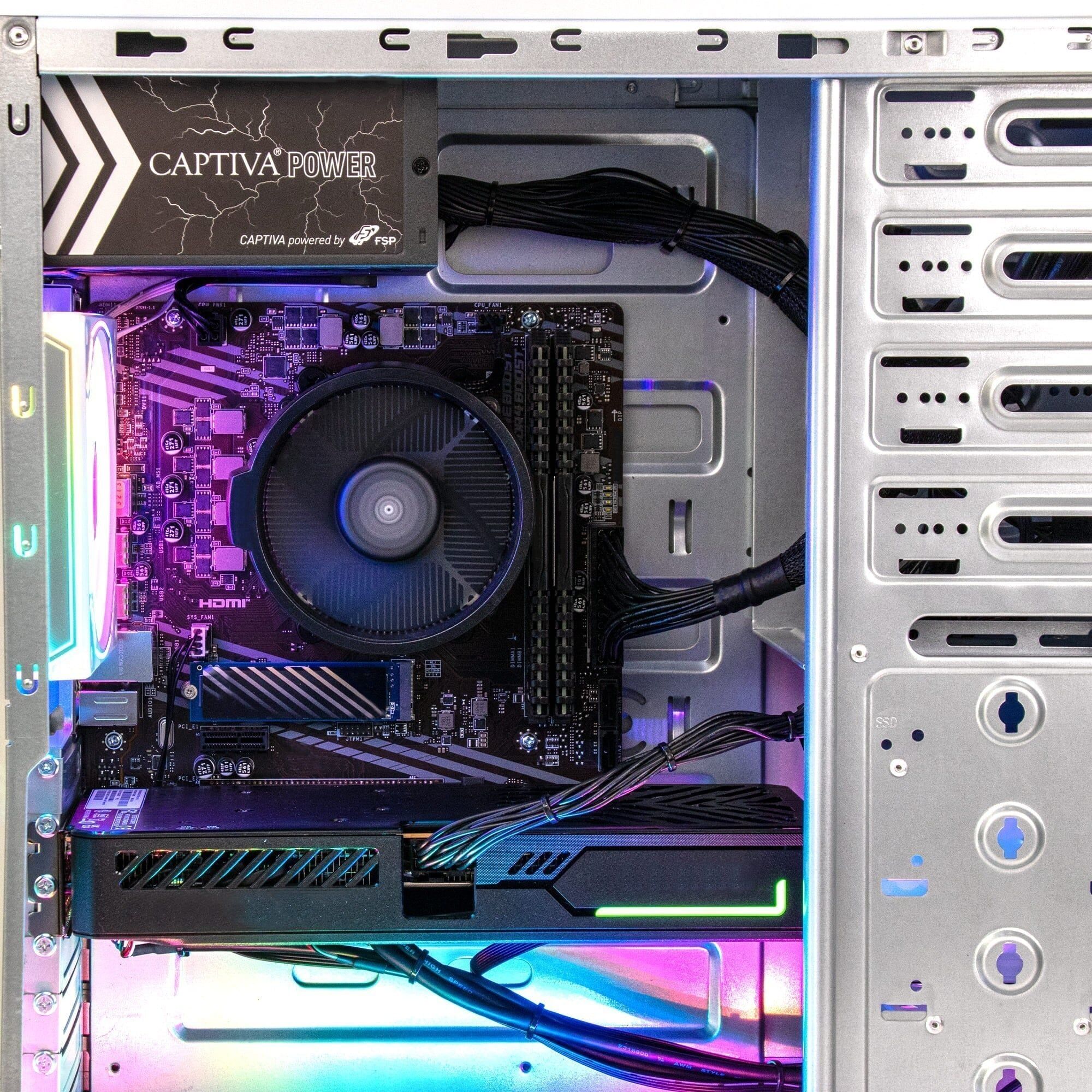 CAPTIVA Gaming-PC "Highend Gaming R10-0585", weiß, ohne Betriebssystem, Radeon™ RX 9060 XT, 16 GB RAM 500 GB SSD, Desktop-PCs, Gaming-PC