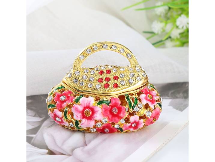 Cadeaux créatifs pour la saint-valentin, artisanat en métal peint en émail incrusté de diamants, décorations pour la maison