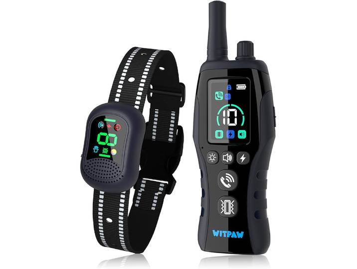 Collier anti-choc pour chien 4900 pieds, avec télécommande, étanche IPX67, avec 4 Modes d'entraînement, collier électronique Rechargeable pour tous les chiens