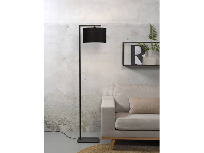 Lampadaire Boston Type A 32cm Noir/Noir Coton E27