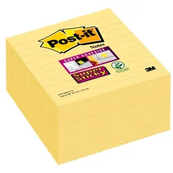 3M Post-it Super Sticky Notes 675-6SCY, 101 mm x 101 mm, gelb, 6 Blöcke à 90 Blatt