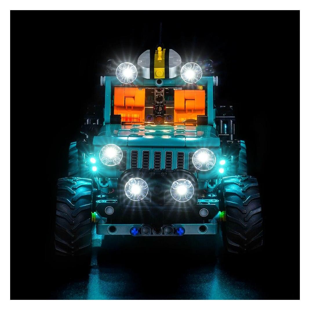 BrickBling LED Beleuchtungs-Set für LEGO 42227 Jeep Wrangler Rubicon Geländewagen mit Fernbedieung (GC1387)