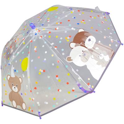Stockregenschirm STERNTALER "Familie Bär", Damen, transparent, Motiv, Regenschirme, für Kinder