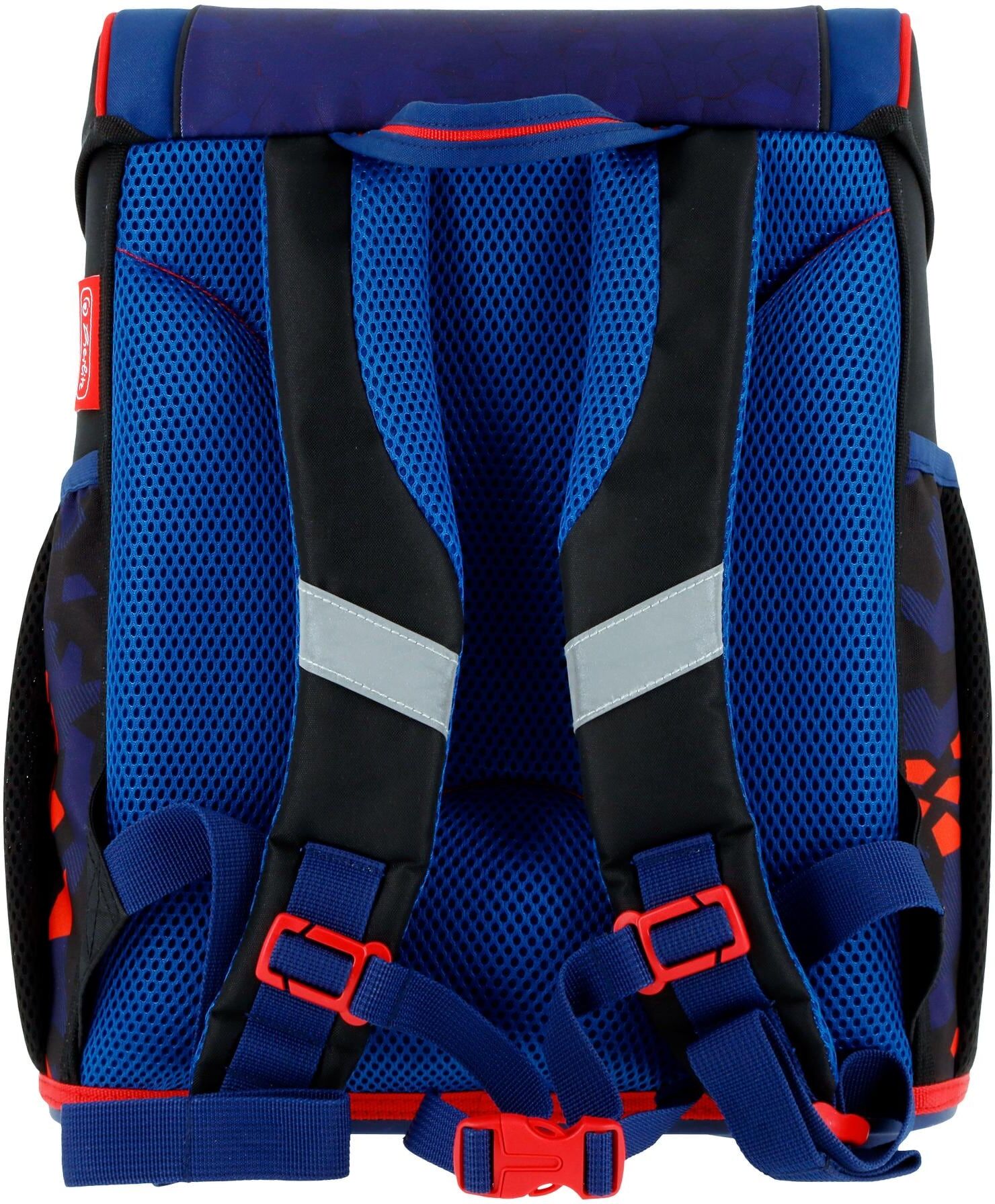Schulranzen HERLITZ "Loop Plus 4-teiliges Set, 17 l", Kinder, rot, schwarz, Rucksäcke Schulranzen rot, schwarz Einheitsgröße