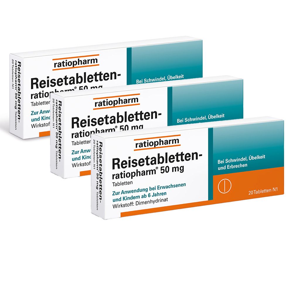 REISETABLETTEN-ratiopharm x3 3x20 St Tabletten