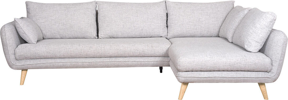 Miliboo 5-Sitzer skandinavisches Ecksofa hellgrau CREEP