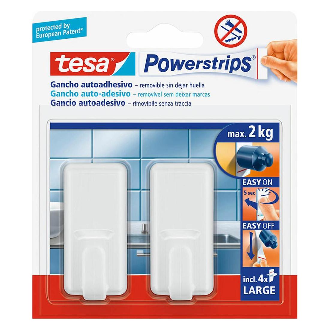 tesa Selbstklebende Haken inklusive Klebebänder (33995532)