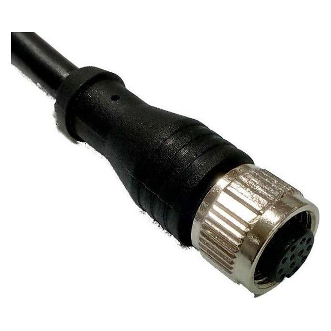 RS PRO M12 Connector Female Straight, 12W, 5m (1447664)