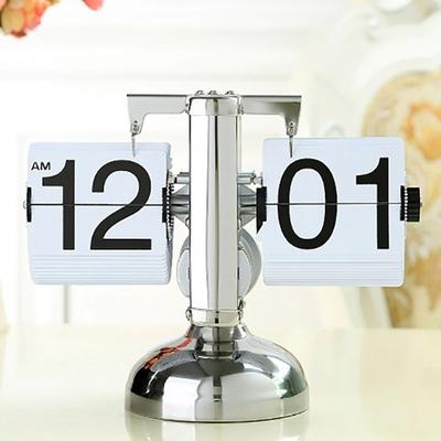 Uplift Picks Retro Mechanical Flip Desk Clock With Internal Gear Movement c