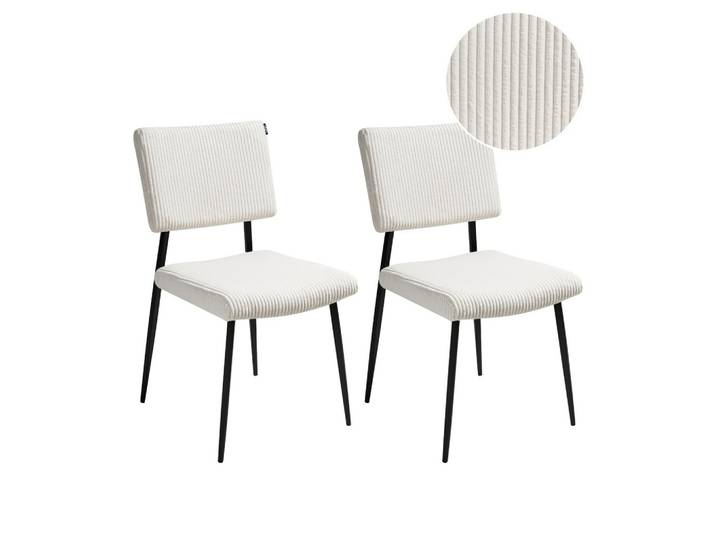 ESSZIMMERSTUHL 2er-Set Cremeweiß Sturgis