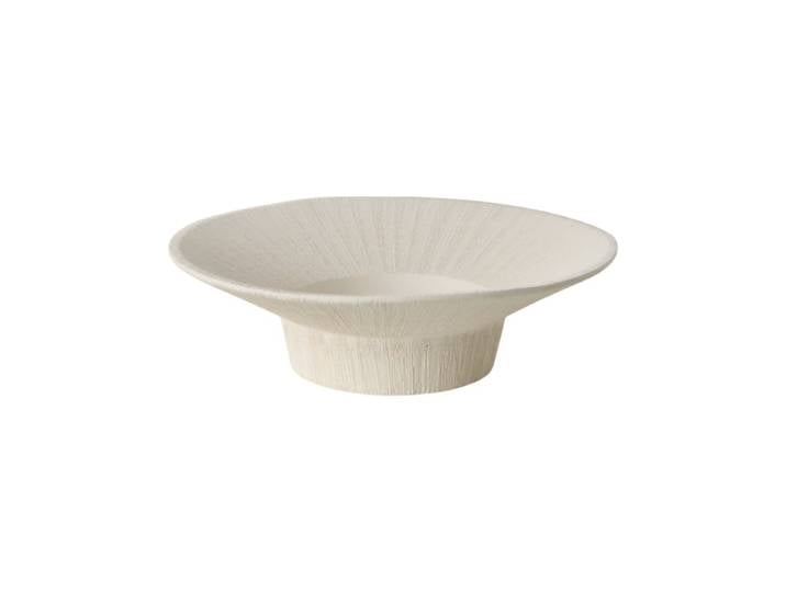 Centre de table céramique déco brossé beige 35 cm