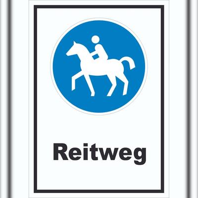 HB-Druck Schild Reitweg A5 (148x210mm)