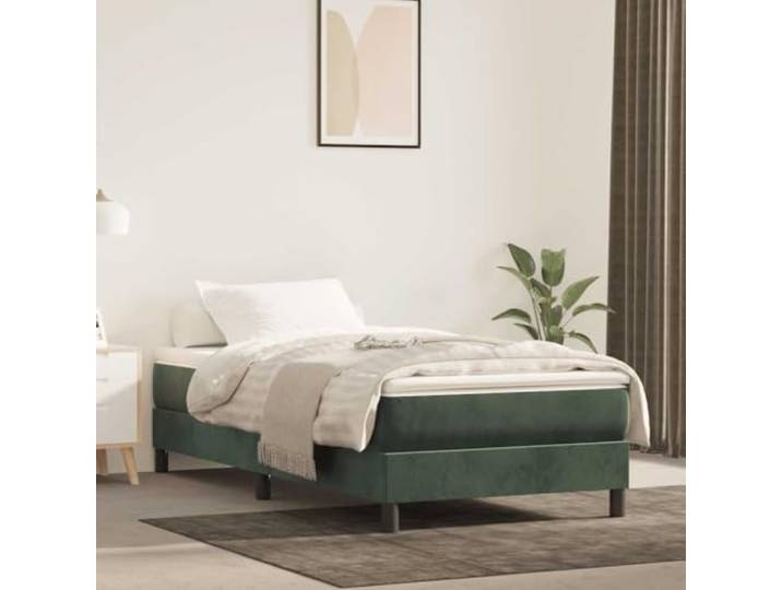 KTHLBRH Taschenfederkernmatratze Dunkelgrün 100x210x20 cm Samt 100x210x20 cm, Samtbezug, mittelharte Stützkraft, geräuschdämpfende Taschenfedern, atmungsaktiver Komfort
