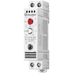Finder Panel Thermo-Hygrostat, humidity & tempe, Thermometer + Hygrometer, Weiss