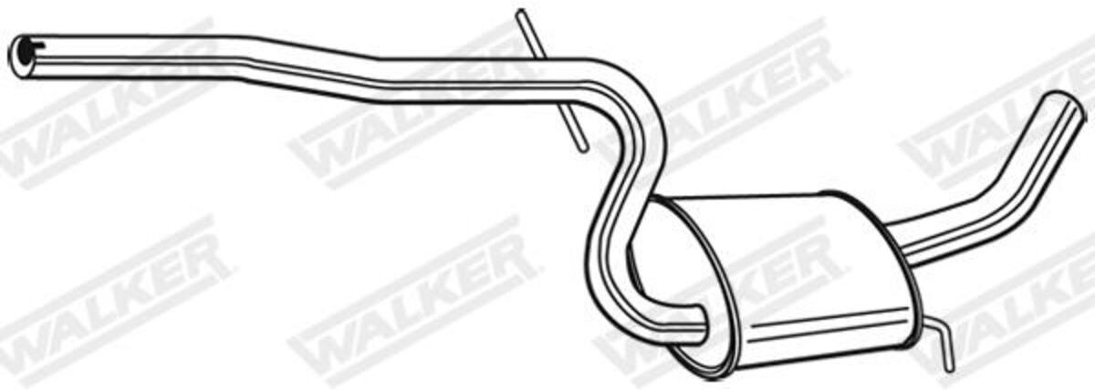 Walker Silenziatore posteriore 24126
